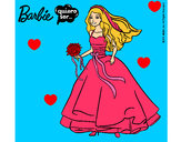 Dibujo Barbie vestida de novia pintado por ingi12