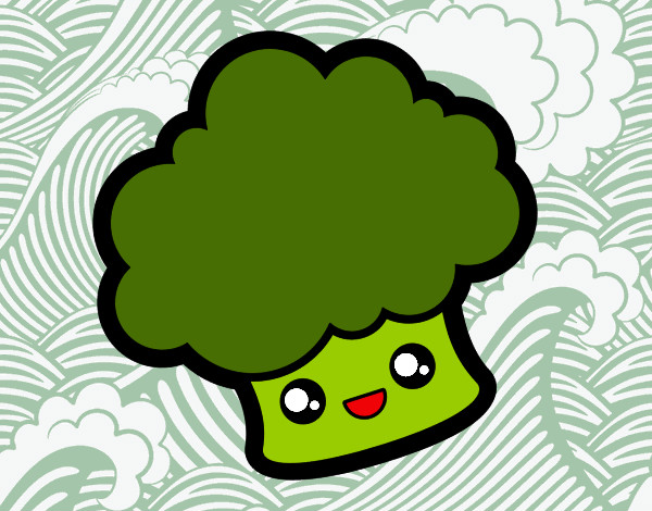 Dibujo Brócoli sonriente pintado por jhol9