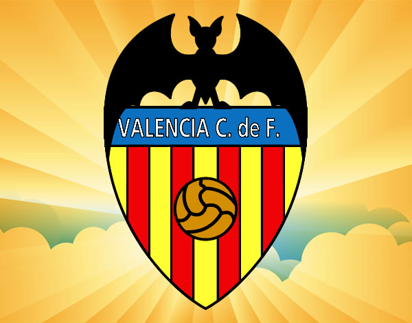 Dibujo Escudo del Valencia C. F. pintado por viktor07