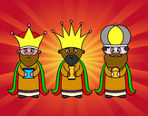 Dibujo Los 3 Reyes Magos pintado por freci 