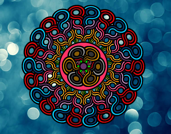Dibujo Mandala trenzada pintado por MisheruYT