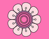 Dibujo Mandala en forma de flor pintado por lauisaleo
