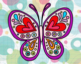 Dibujo Mandala mariposa pintado por Jimecaro