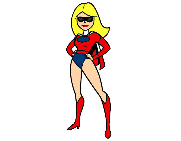 Dibujo Superheroina pintado por titi2508