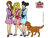 Dibujo Barbie y sus amigas en bata pintado por SofyGeek