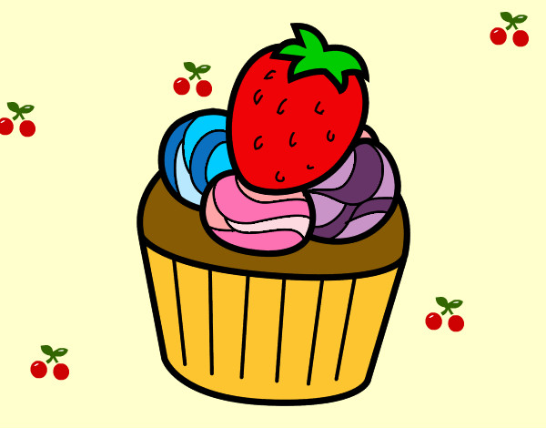 Dibujo Bombón de fresa pintado por Sandyita