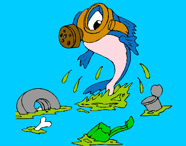 Dibujo Contaminación marina pintado por mairta 