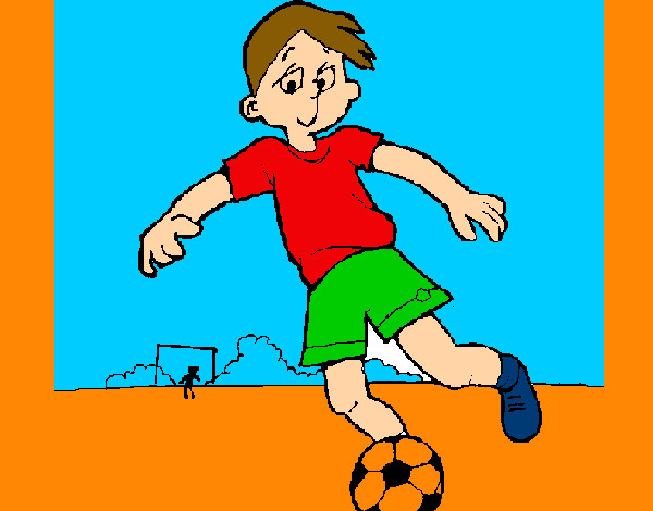 Dibujo Jugar a fútbol pintado por martind