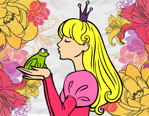Dibujo La princesa y la rana pintado por linda01