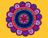 Dibujo Mandala alegre pintado por anasam