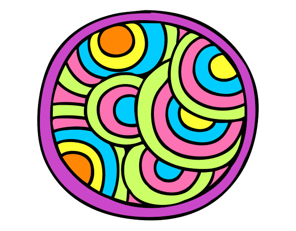 Dibujo Mandala circular pintado por Afurcita