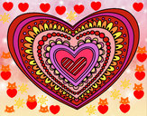 Dibujo Mandala corazón pintado por Puly08