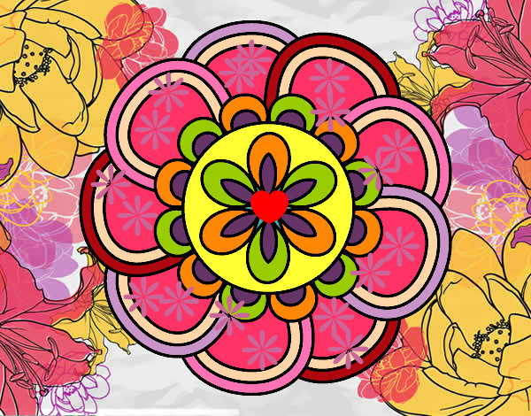 Dibujo Mandala de pétalos pintado por agustina9