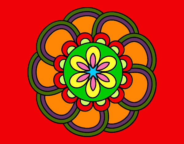 Dibujo Mandala de pétalos pintado por Rimula