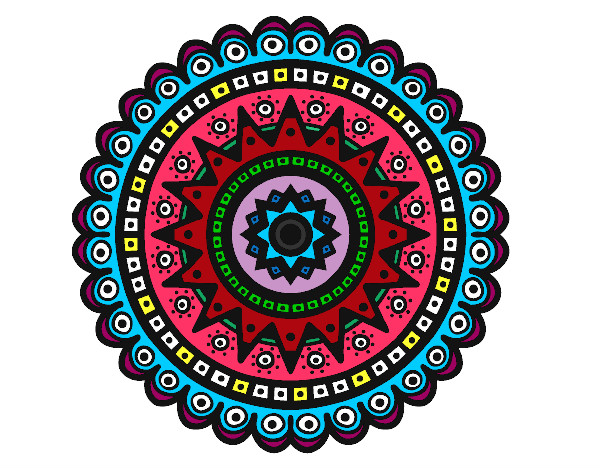 Dibujo Mandala étnica pintado por vangie