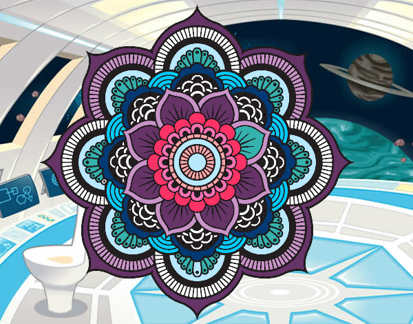 Dibujo Mandala flor oriental pintado por SofyGeek
