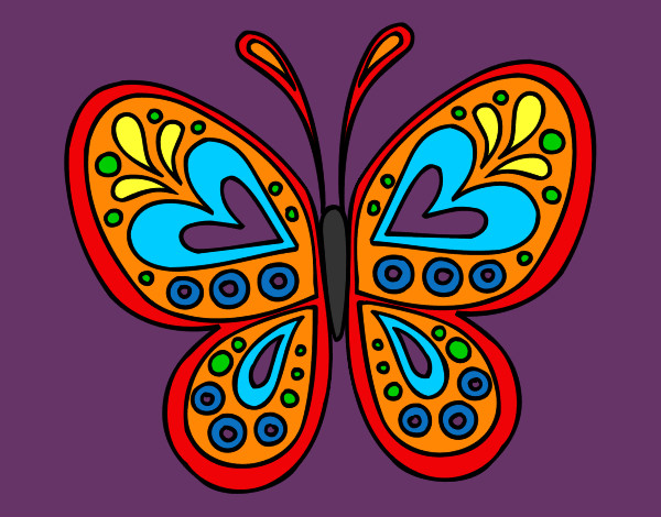 Dibujo Mandala mariposa pintado por SofyGeek