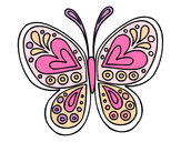 Dibujo Mandala mariposa pintado por lauisaleo