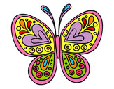 Dibujo Mandala mariposa pintado por lauisaleo
