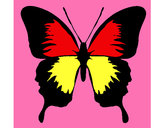 Dibujo Mariposa con alas negras pintado por marykartes