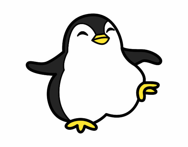 Dibujo Pingüino bailando pintado por fat12