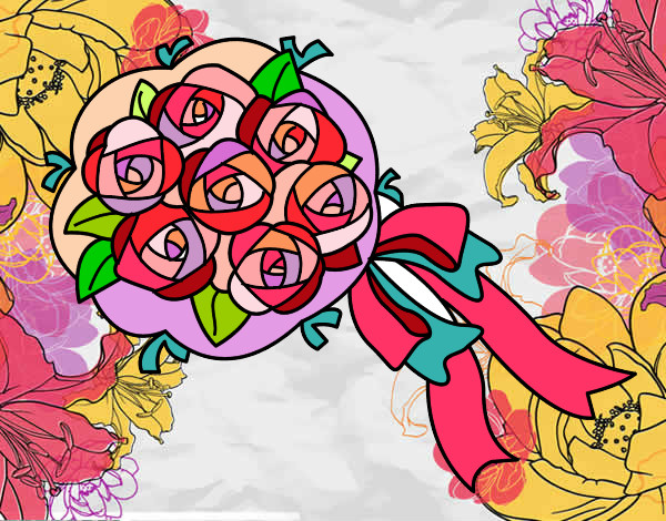 Dibujo Ramo de gardenias pintado por Puly08