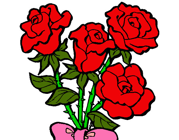 Dibujo Ramo de rosas pintado por iderlin