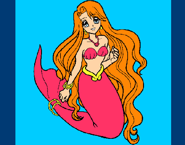 Dibujo Sirenita pintado por valen10324