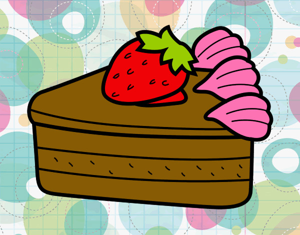 Dibujo Tarta de fresas pintado por linda01