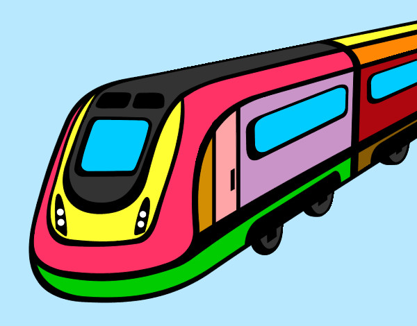 Dibujo Tren de alta velocidad pintado por ismail10