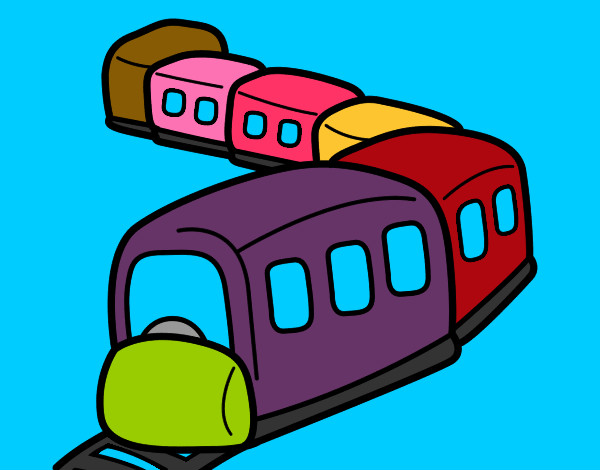 Dibujo Tren en camino pintado por ismail10