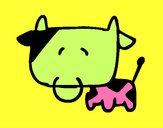 Dibujo Vaca cabeza cuadrada pintado por ARIANA7