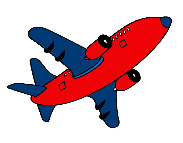 Dibujo Avión alzando el vuelo pintado por jhoandanie