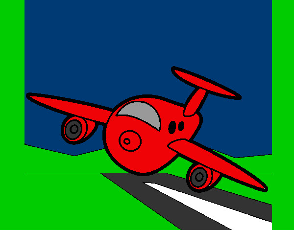 Dibujo Avión aterrizando pintado por jhoandanie