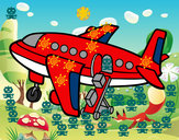 Dibujo Avión cargando equipaje pintado por jhoandanie