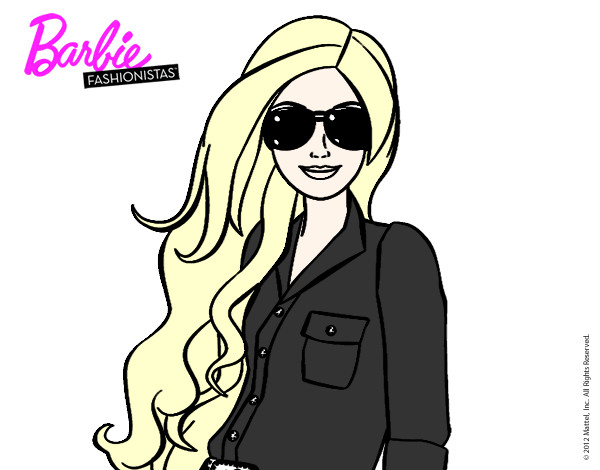 Dibujo Barbie con gafas de sol pintado por yoiner