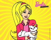 Dibujo Barbie con su linda gatita pintado por ammih