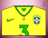 Dibujo Camiseta del mundial de fútbol 2014 de Brasil pintado por zarra