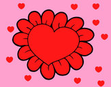 Dibujo Corazón flor pintado por ZATCHEL  