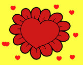 Dibujo Corazón flor pintado por ZATCHEL  