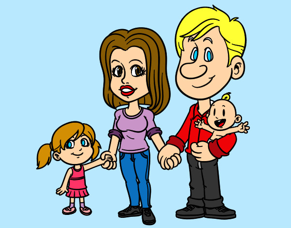 Dibujo Familia feliz pintado por MemeHoran