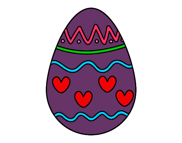 Dibujo Huevo con corazones pintado por LUCIARC