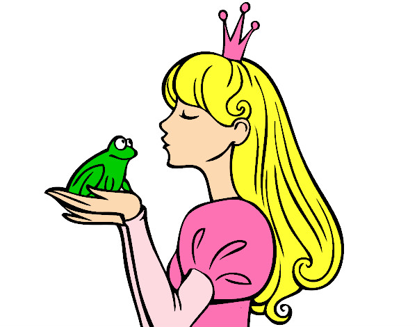 Dibujo La princesa y la rana pintado por HERLINDA