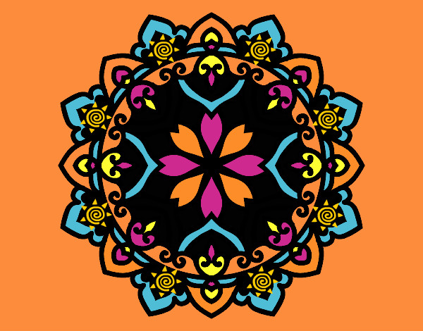 Dibujo Mandala celta pintado por blanca