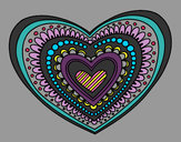 Dibujo Mandala corazón pintado por Ruthb
