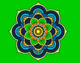 Dibujo Mandala flor oriental pintado por silvia10