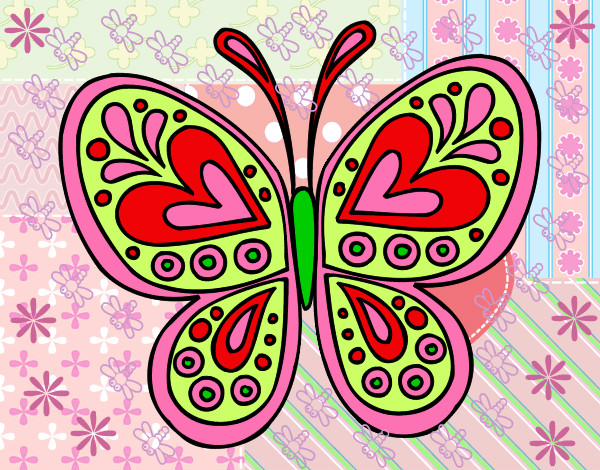 Dibujo Mandala mariposa pintado por MABL_19