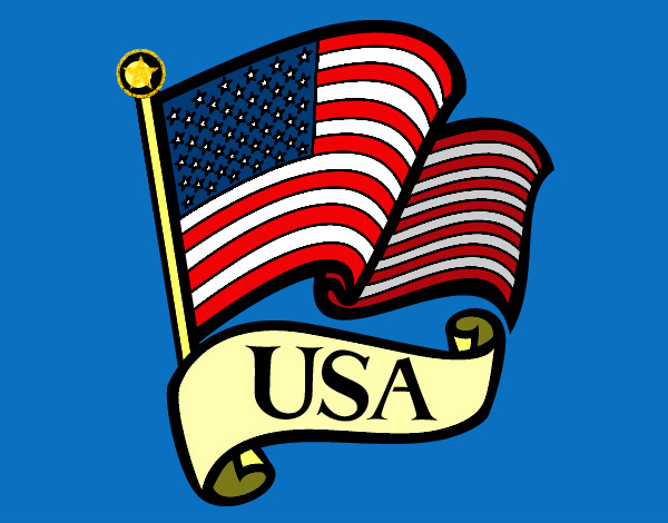 Dibujo Bandera de los Estados Unidos pintado por elenart