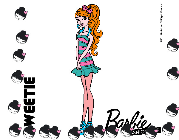 Dibujo Barbie Fashionista 6 pintado por karlanet