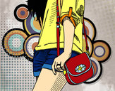 Dibujo Chica con bolso pintado por MitSukii